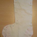 Mikulás zokni készítése, letölthető szabásmintával