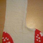 Mikulás zokni készítése, letölthető szabásmintával