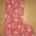 Mikulás zokni készítése, letölthető szabásmintával