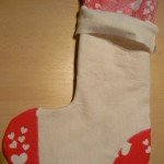 Mikulás zokni készítése, letölthető szabásmintával