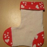Mikulás zokni készítése, letölthető szabásmintával