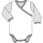 V nyakú body Babakelengye lista - body